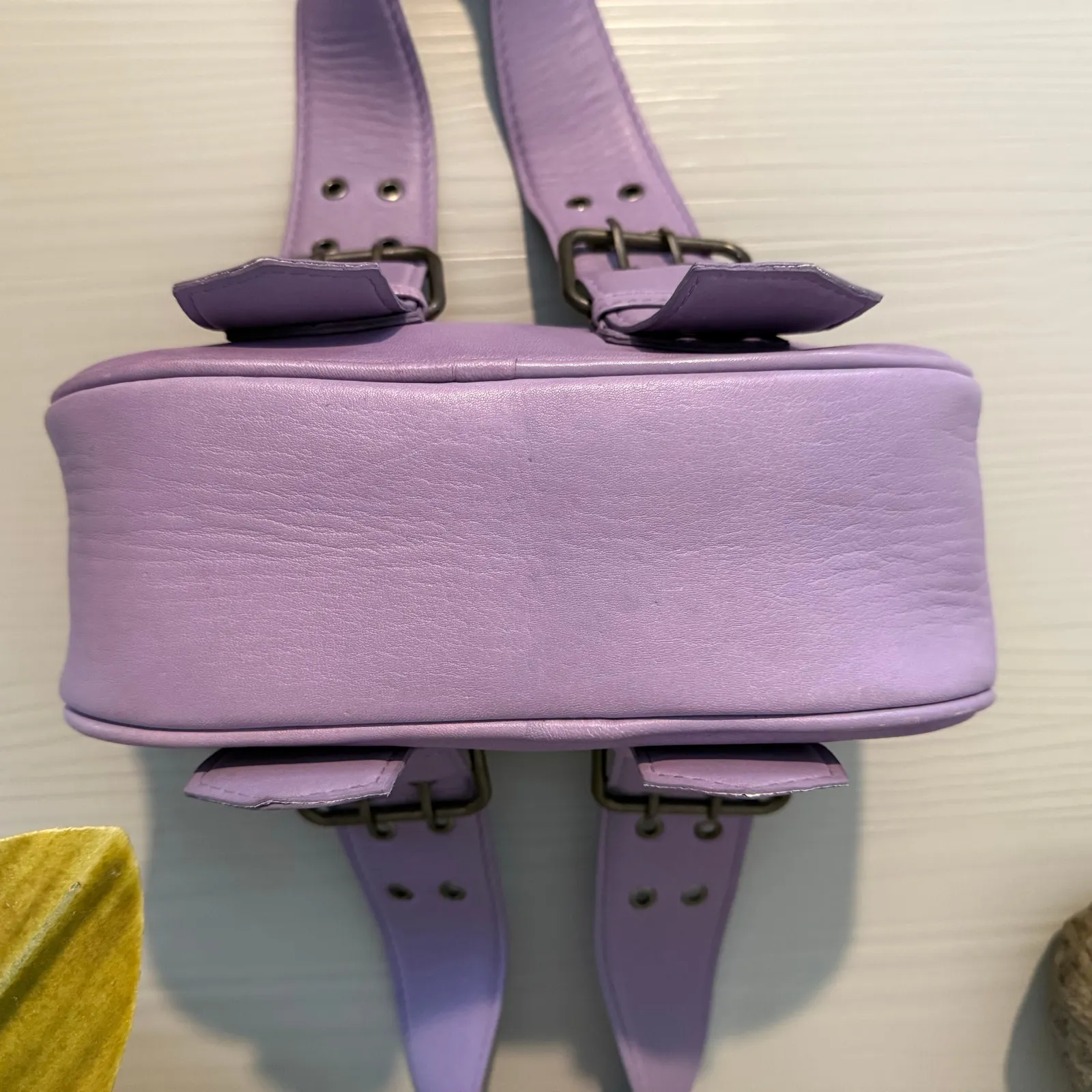 Free People bag leather small handbag purse boho lilac purple lavender - Image 6