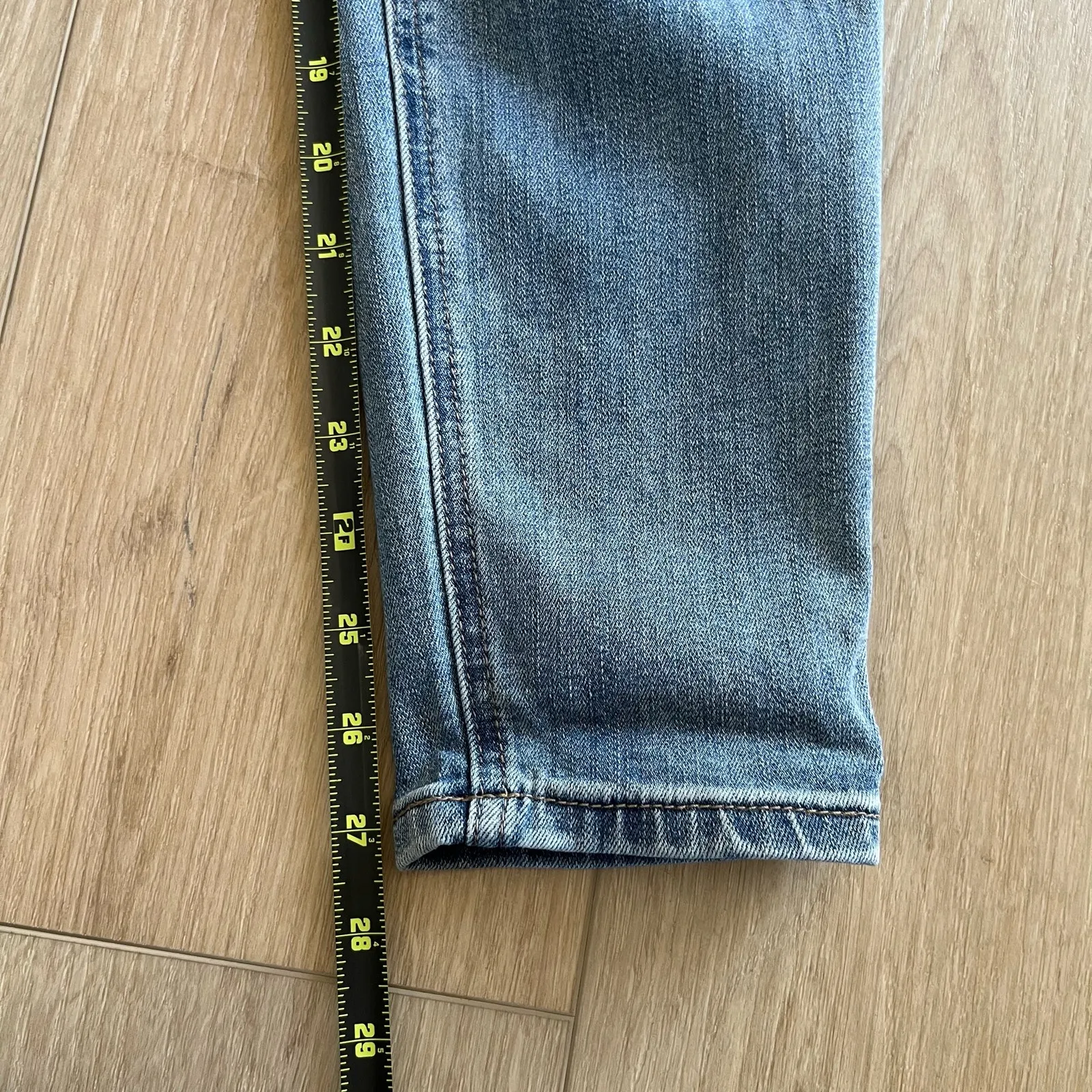 Indigo Blue Maternity Light Wash Distressed Skinny Jean Size S - Image 7