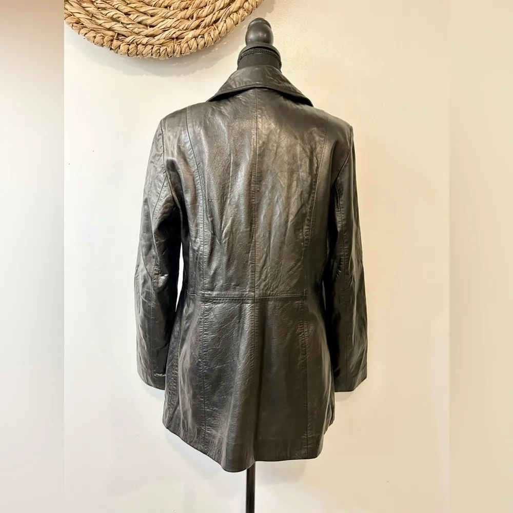 Siena Studio Black Leather Jacket Size Small - Image 6