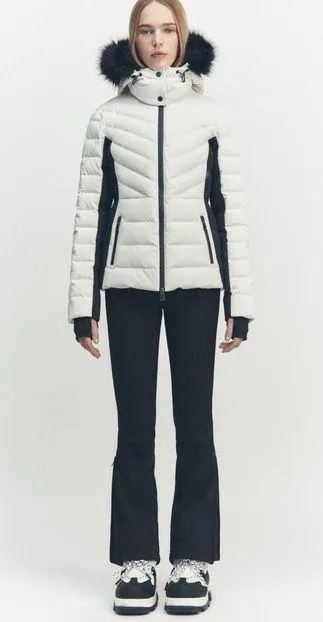 ski puffer jacket skiing coat feathers down fitted winter coat - Image 4