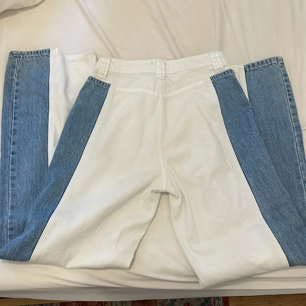Two tone Western style BDG roundabout wide leg jeans Size 25 - Image 8