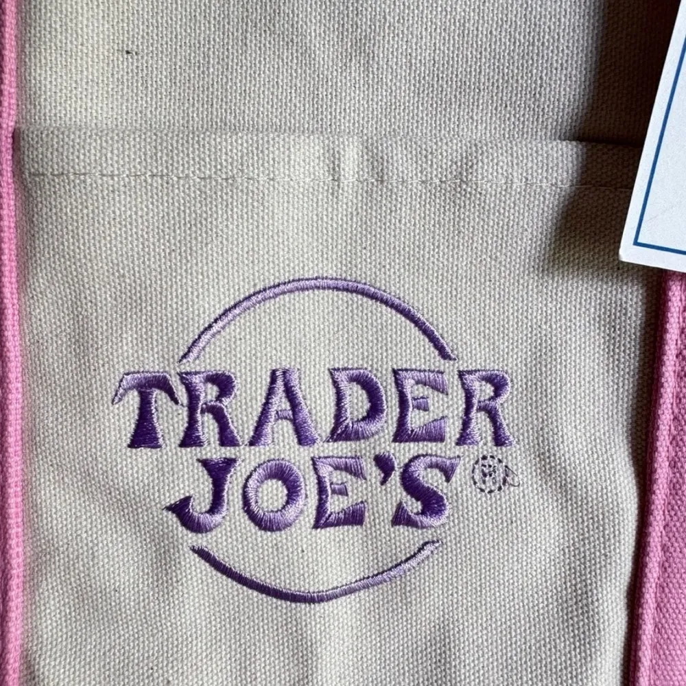 Trader Joe's Pink and Cream Mini Pastel
Canvas Tote Bag Limited Edition - Image 5