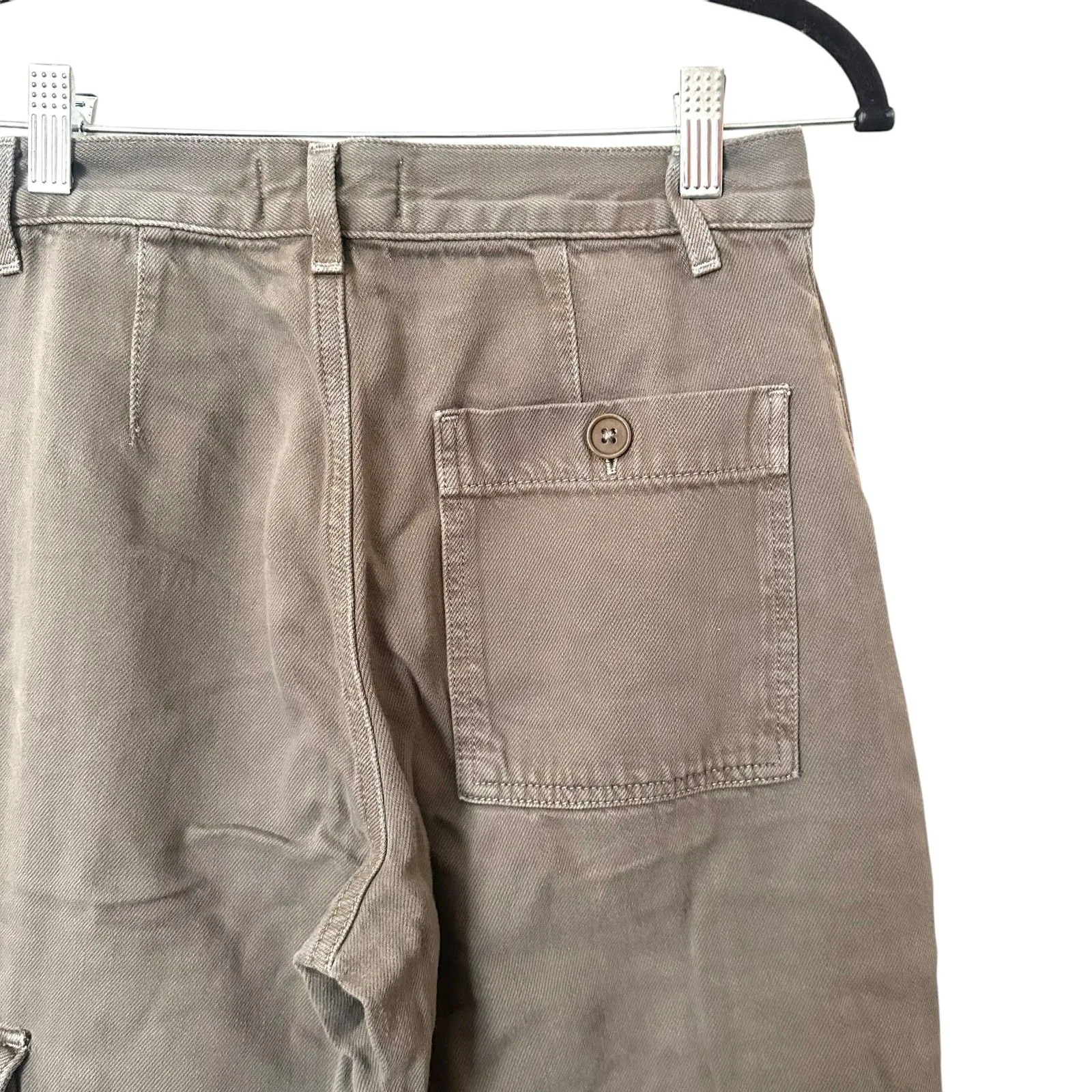 REFORMATION Utility‎ Straight Leg Cargo Pant Army 24 - Image 3