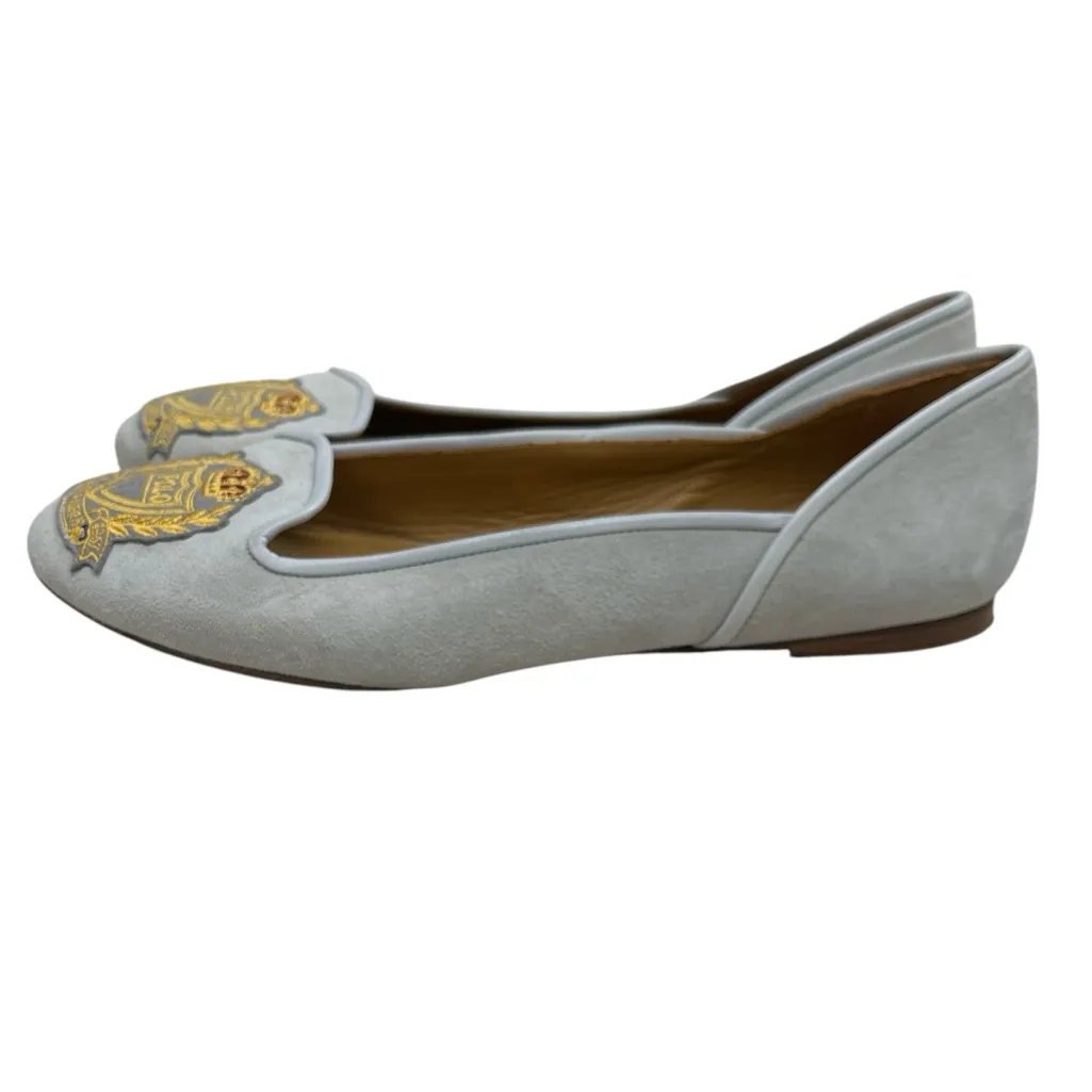 Polo Ralph Lauren Vintage Gray Embroidered Logo Flats - Image 3