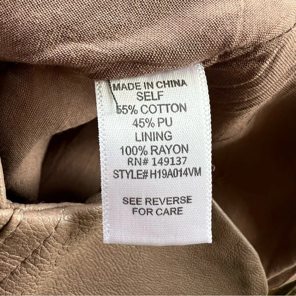 HYFVE Skirt Faux Leather Scalloped Hem Mini Preppy Trendy Work Party Vegan S - Image 10