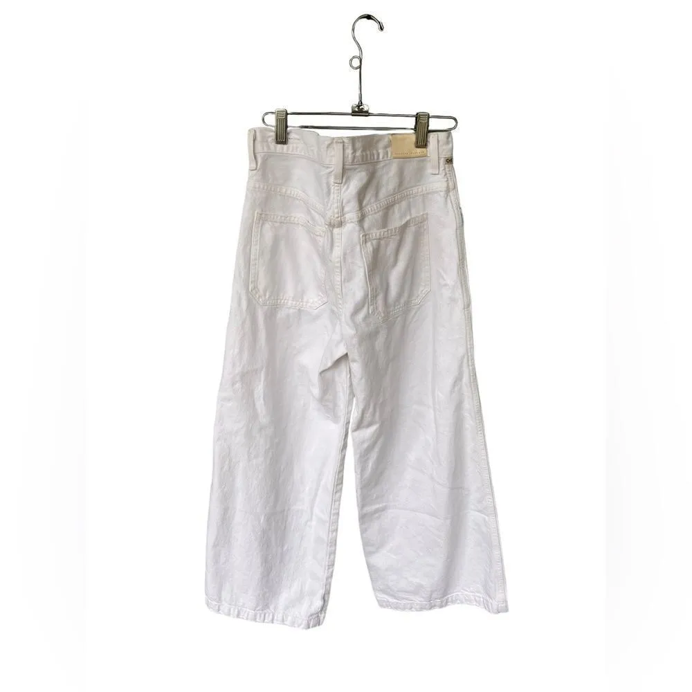 Citizens of Humanity White Nadia Lace-Up High-Rise Wide-Leg Jeans 27 - Image 5