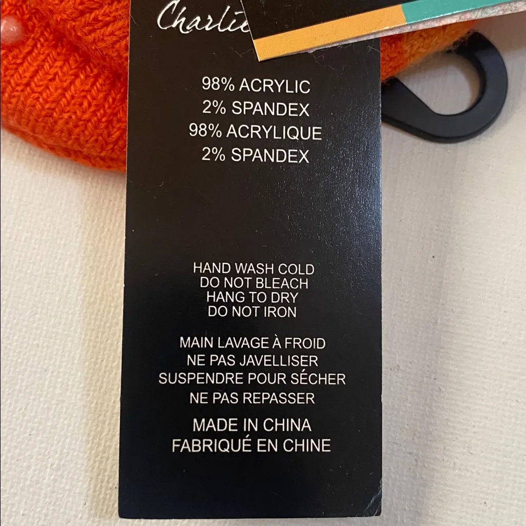 Charlie Paige Orange Striped slipper socks - Image 4