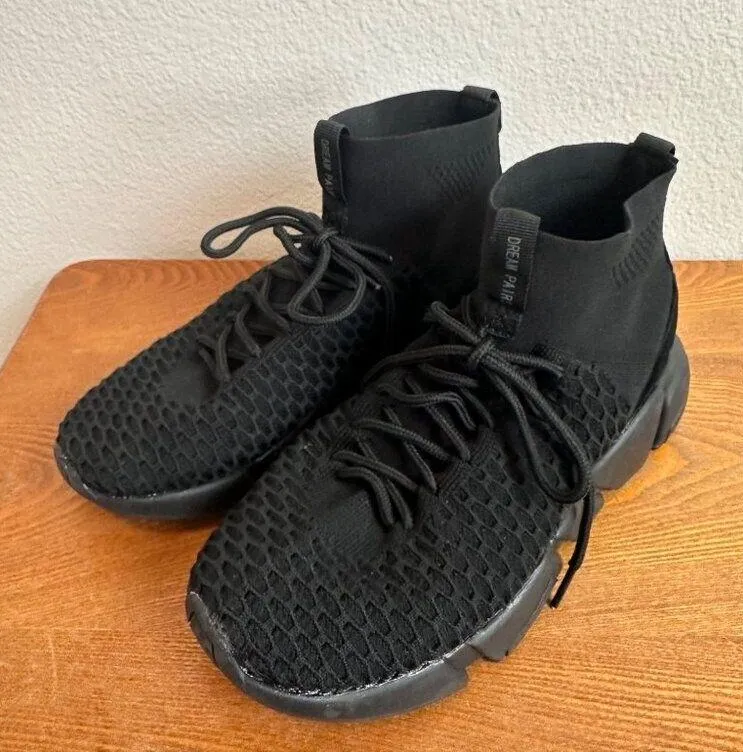 Women's Unbranded Stretch Pull On Ankle Boots Black Size 9W Sku 2719 - Image 2