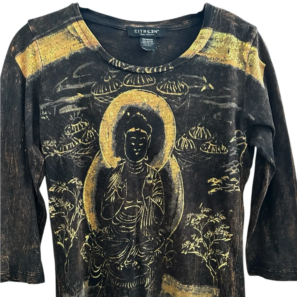 CITRON Y2K Asian Buddha Graphic T - Image 2