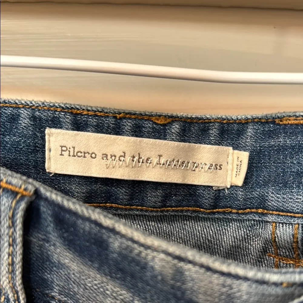 Pilcro Slim Boyfriend Jeans with Red Tassels - Image 3