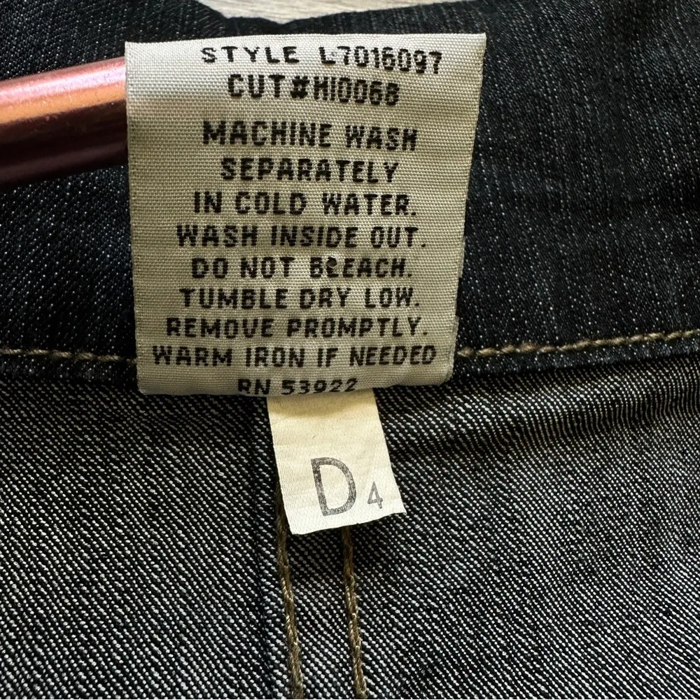 NWT Z Cavaricci Dark Denim Jacket 2X Stretch Contrast Stitching Notched Lapel Blue - Image 14