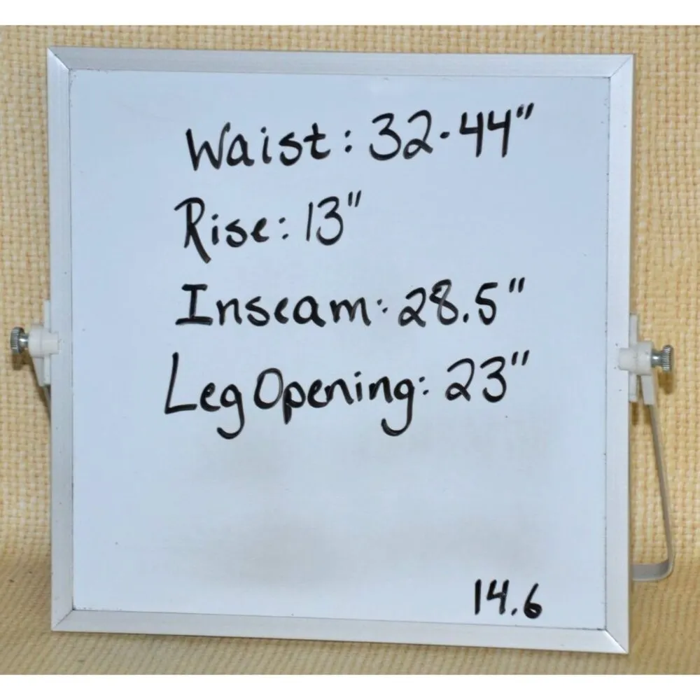 Modern Works Ladies L Black Ribbed Casual Pull On Pants Pockets Wide Leg Comfy Size L - Image 7