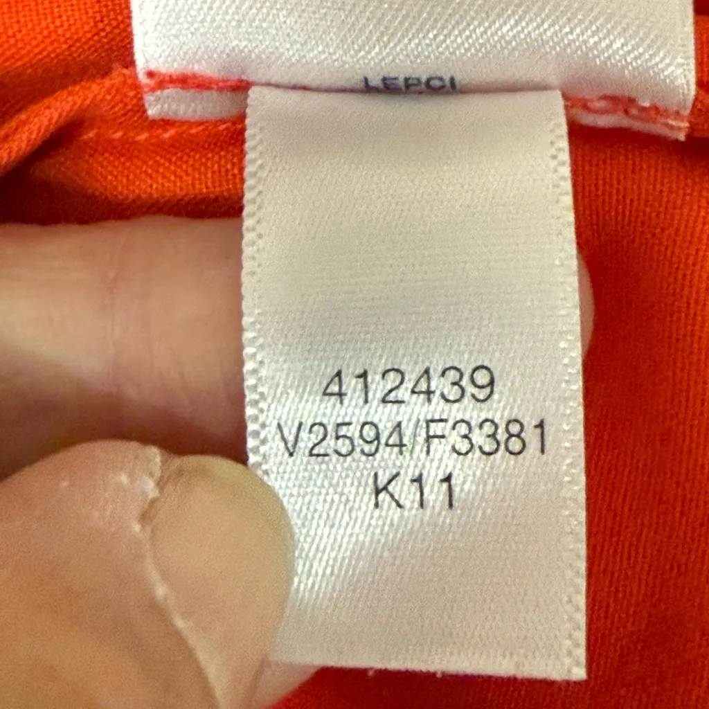 LANDS END NWOT Vibrant Orange Button-Up Dress - Image 11