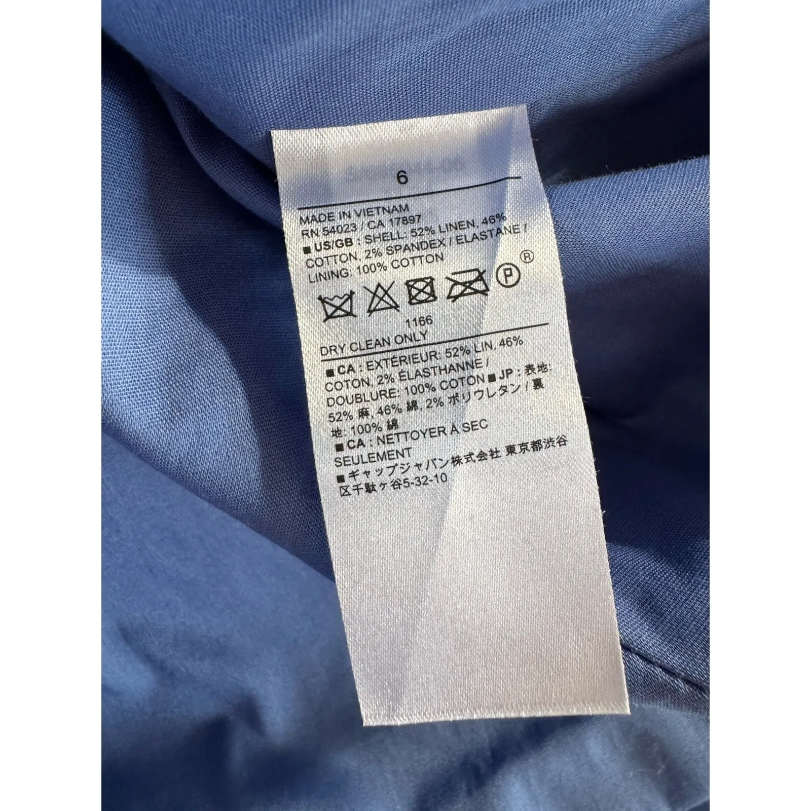 NWT Banana Republic Linen Blend Boyfriend Blazer Cornflower Blue Women’s Size 6 - Image 8