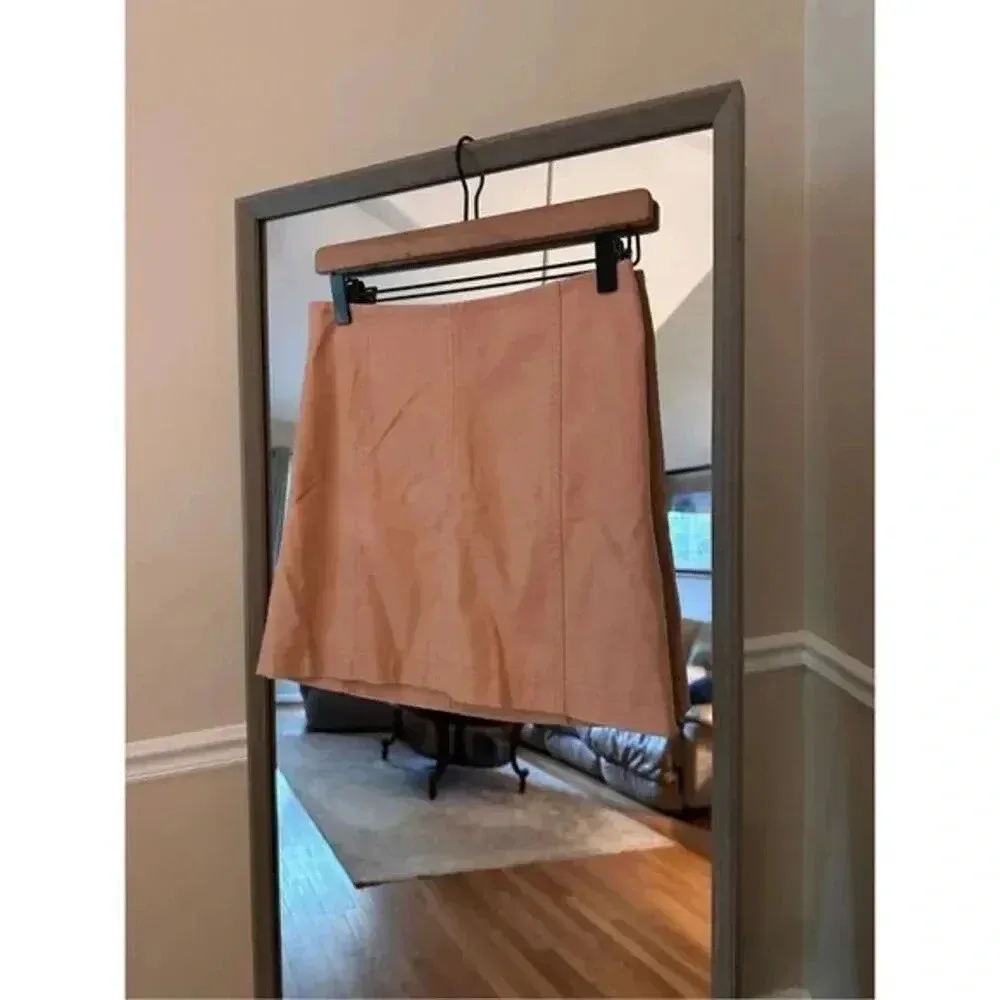 Free People Mini Skirt Size 2 – Pink‎ Peach A-Line High Waist Casual Boho Style - Image 2