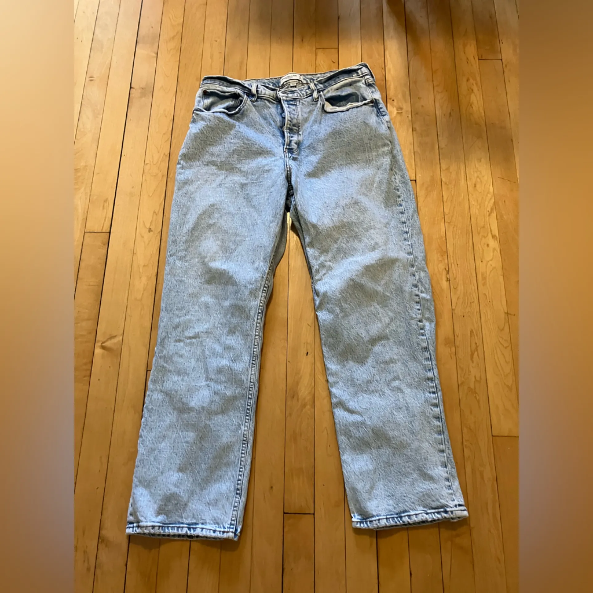 Abercrombie & Fitch 90s Baggy Low Rise Curve Love Blue Jeans - Image 2