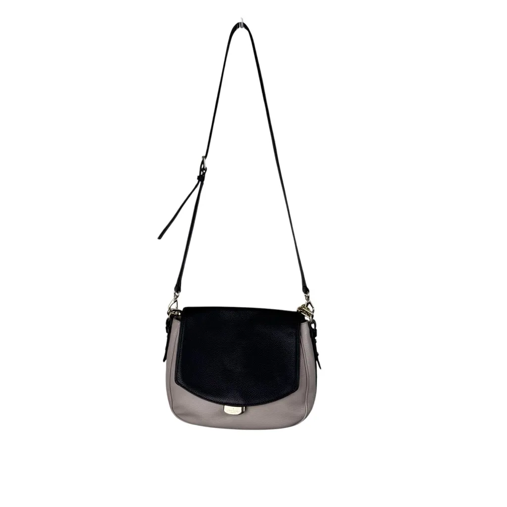 Kate Spade Pebble Leather Black and Beige‎  Color Flap Shoulder Cross Body - Image 3