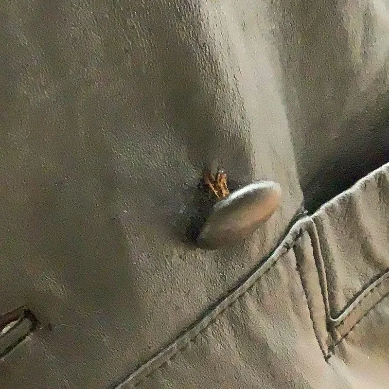 70’s Vintage Size Small Leather Elegant Black Women’s Trench Coat. Preloved - Image 8