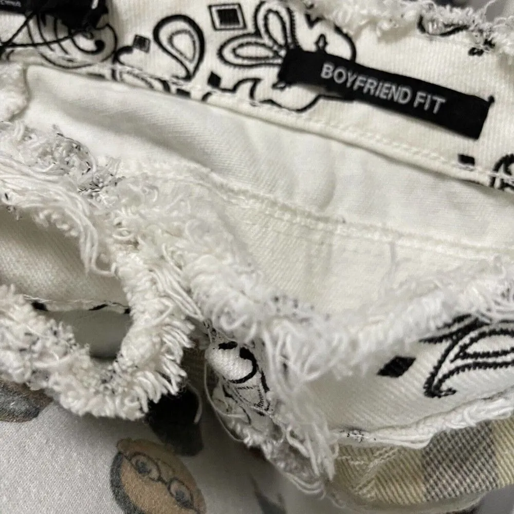 NEW! Jaded London Green multi patchwork bandana boyfriend denim jeans size 30 - Image 7