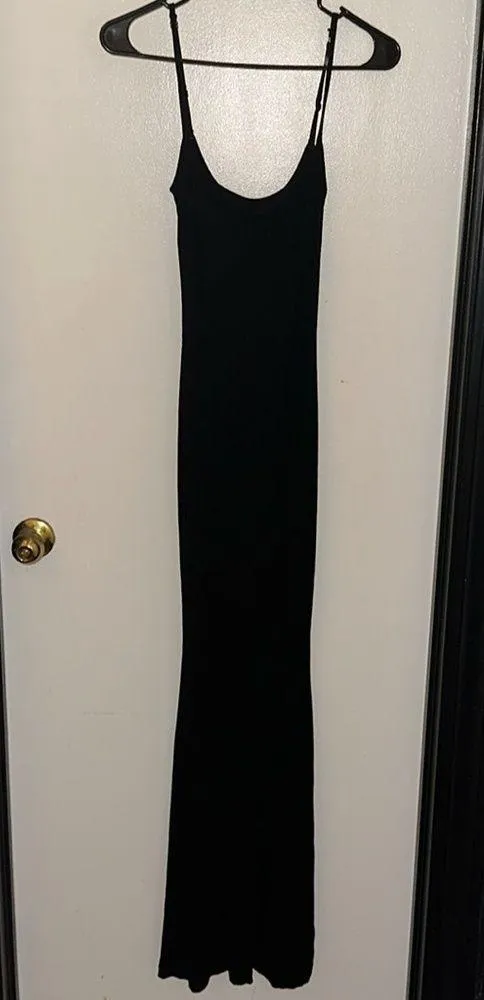 SKIMS Black Long Slip Maxi Dress in Size Medium - Image 7
