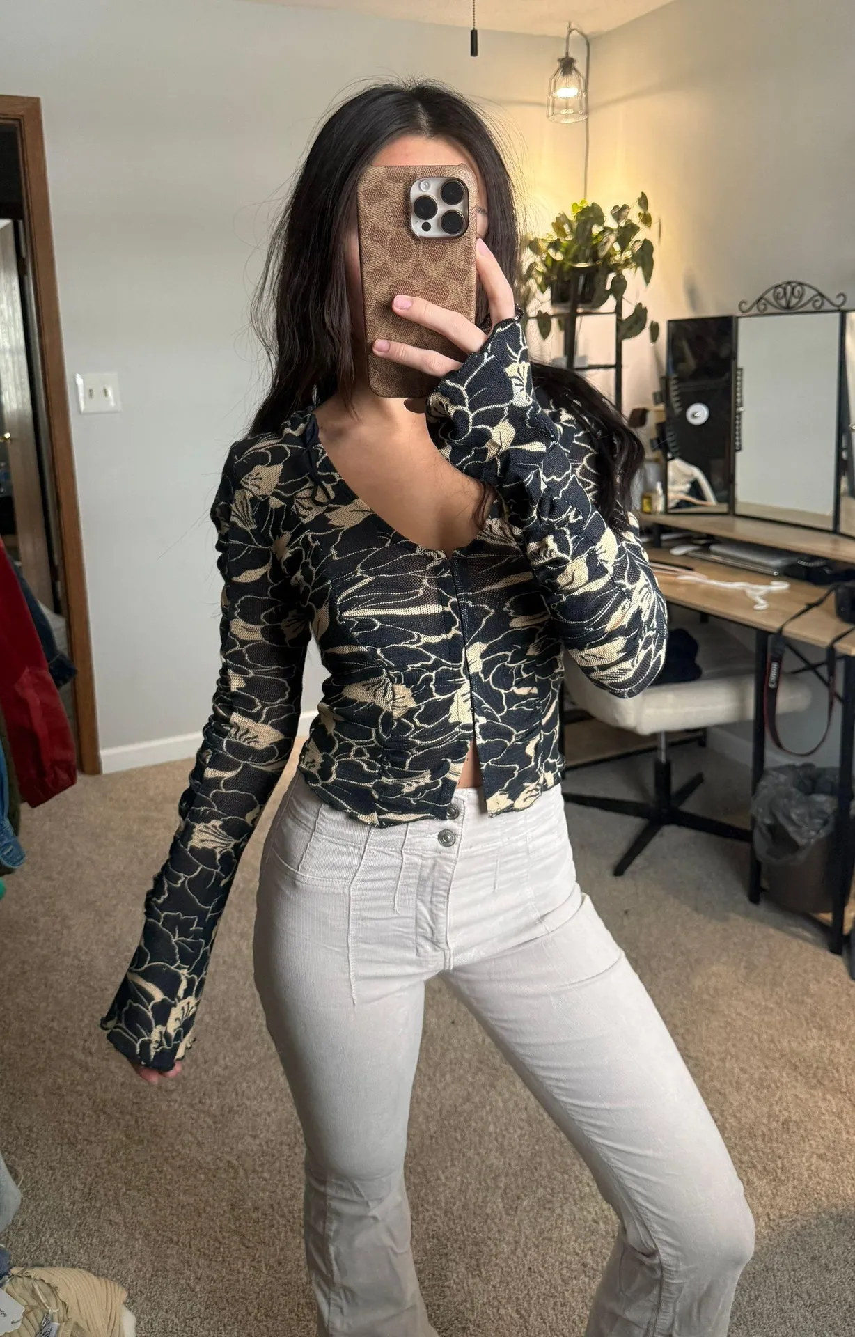 Floral Long Sleeve Top - Image 2