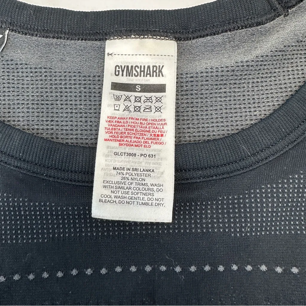 Gymshark Breeze Vented Mesh Seamless Drawcord Crop Sleeveless Tank Shirt Small - Image 3