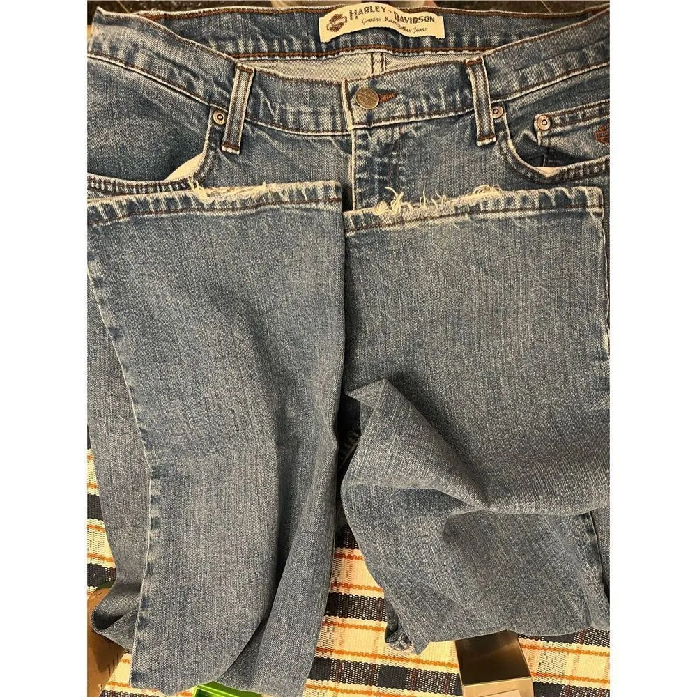 Harley Davidson Straight Leg Jeans‎ Blue Size 10P - Image 10