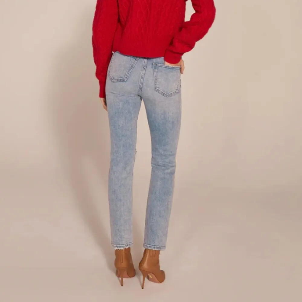 Favorite Daughter Valentina Super High Rise Cigarette‎ Ankle Jeans Light Wash 24 Blue - Image 2