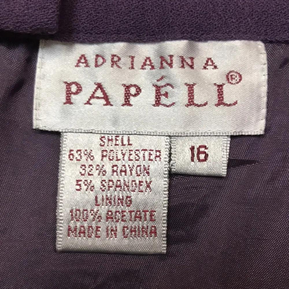 VTG Adrianna Papell Women’s Evening Formal Office Purple Blazer Maxi Skirt Set - Image 16