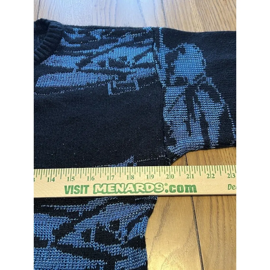 90s Parrinello Sweater Size Medium Womens Black Pullover Y2K Classic Career VTG - Image 4