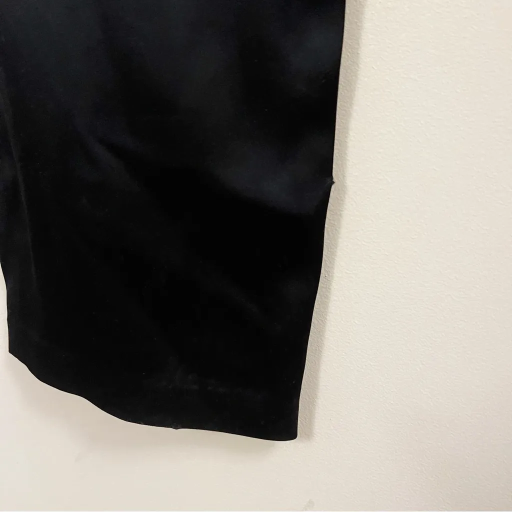 Cinq a Sept Alexi Black Satin Pants Size 4 Straight Leg High Rise Side Zip - Image 11