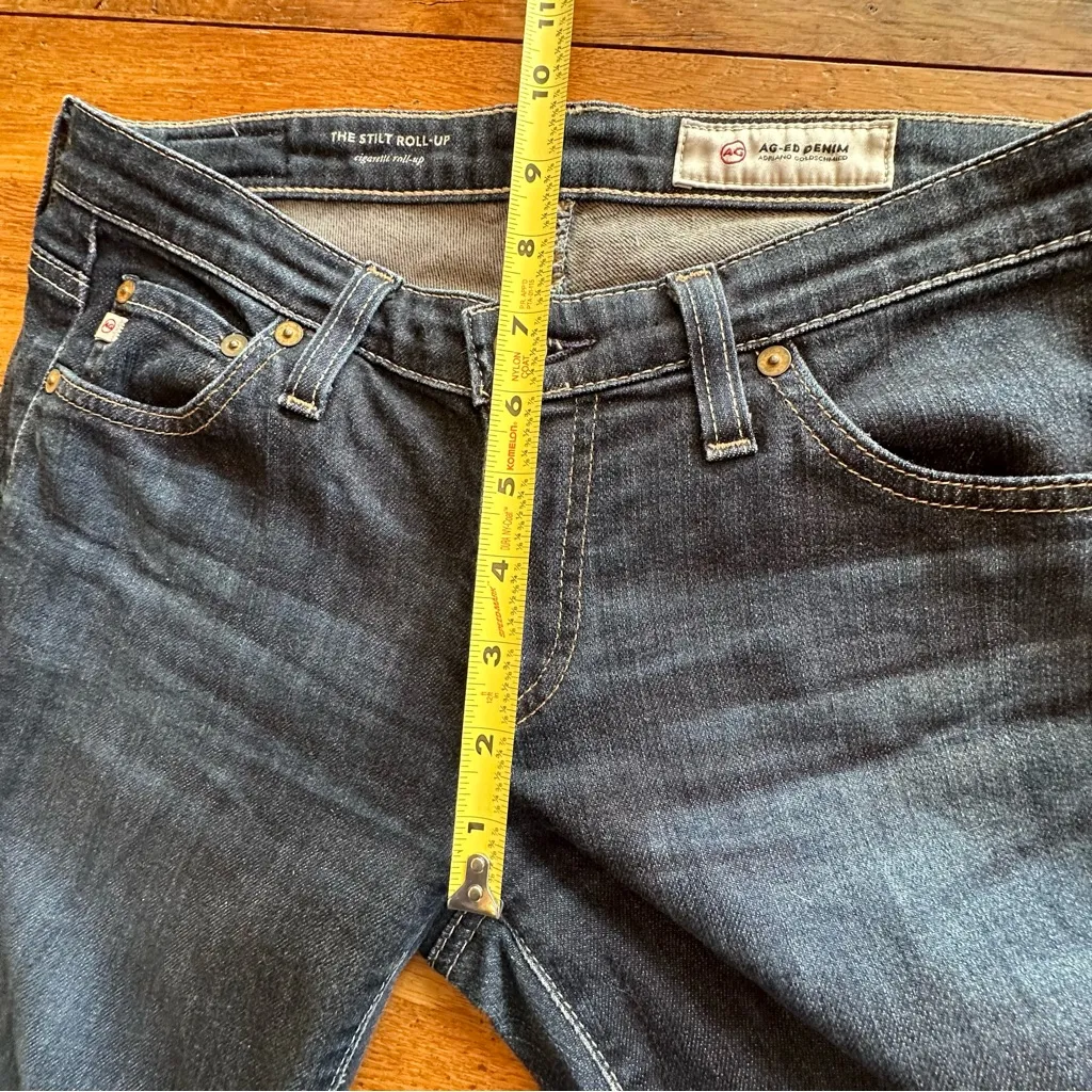 AG-ED Denim Adriano Goldschmied The Stilt Cigarette Roll Up Sz 27 - Image 7