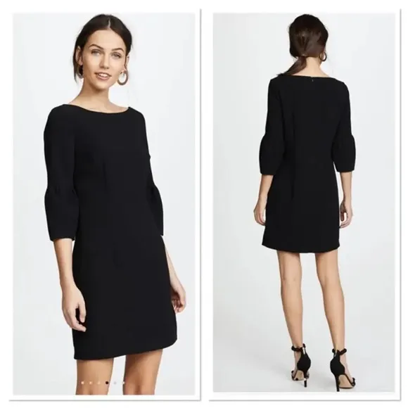 NWT BLACK HALO Mooreland Mini Dress Black Size 2 LBD Cocktail Puff Sleeve Party - Image 2