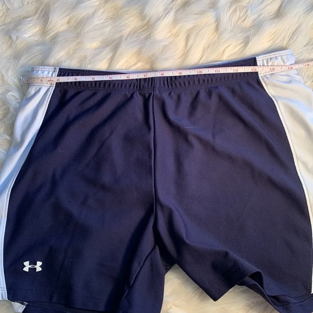 Under Armour Women's Shorts Small Navy Blue Workout Running Athletic - Image 7