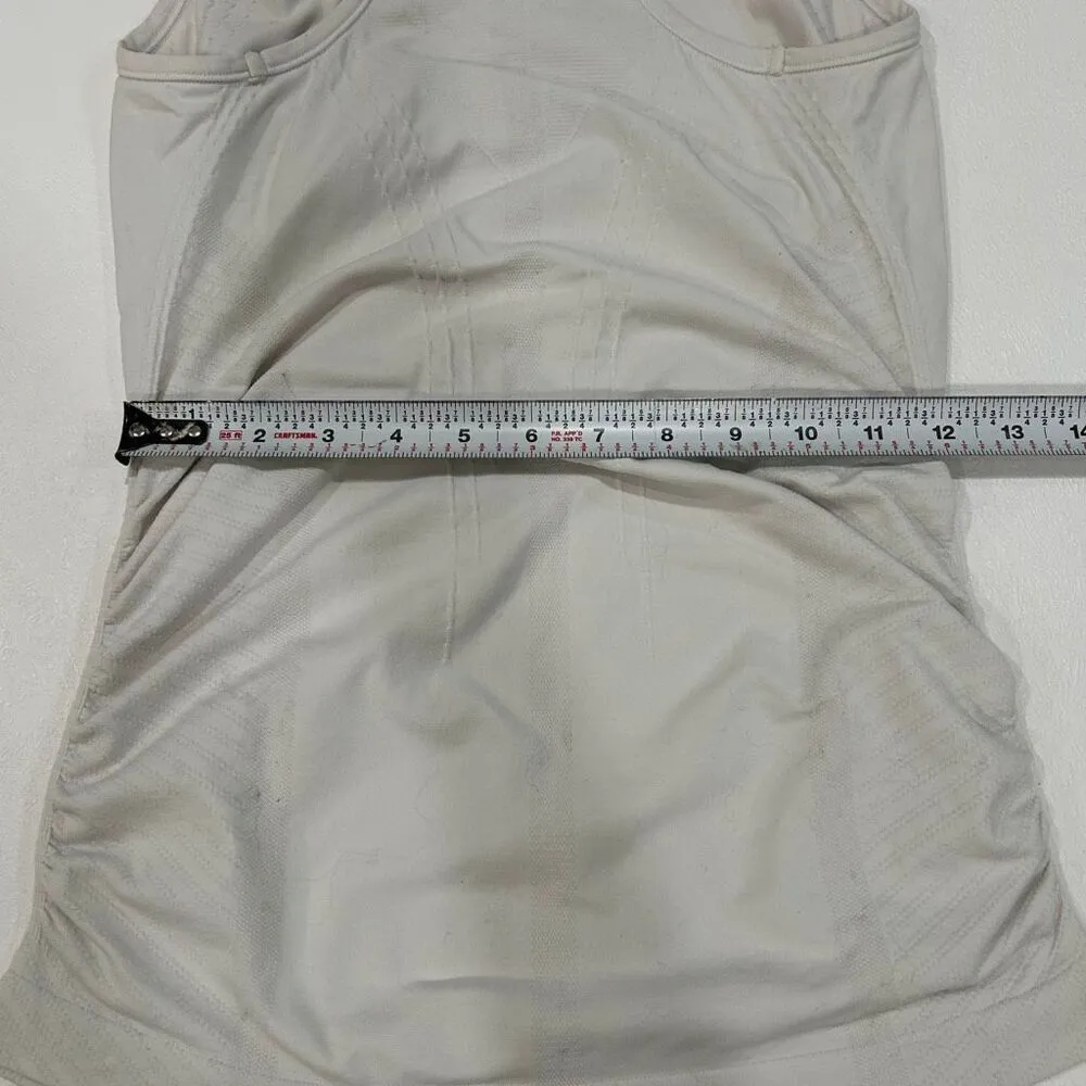 Athleta Gray Ruched Racerback Tank Top Size S | Seamless Performance Activewear - Image 6