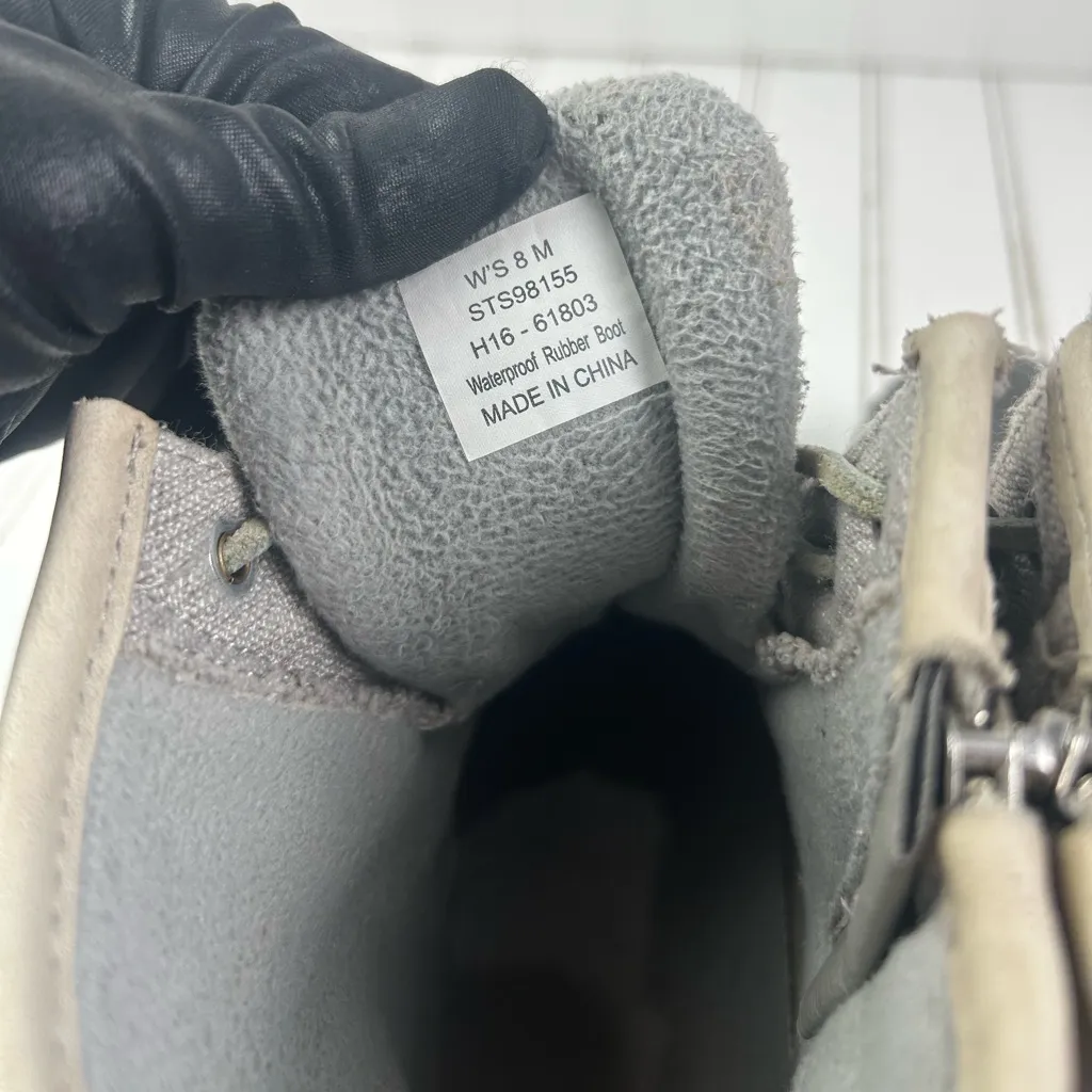 Sperry Women’s Size 8M Duck Boots Gray Waterproof Lace Up Ankle Rain Snow Boots - Image 7