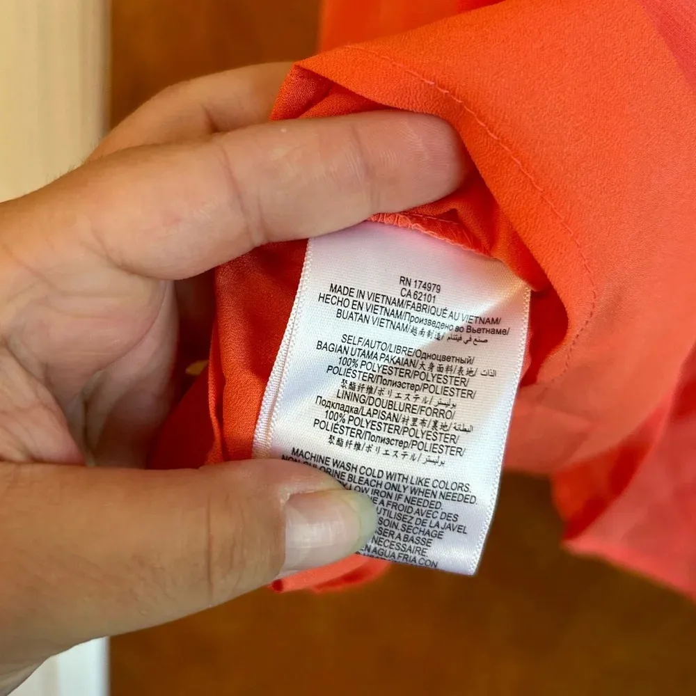 BCBGENERATION CORAL RUFFLE HIGH NECK DRESS - Image 4