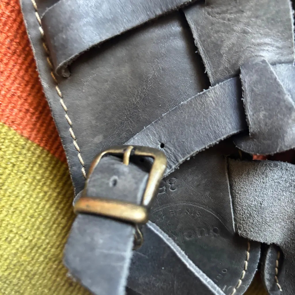 Black Duckfeet Ringkobing Leather Sandals | Size 35 - Image 3