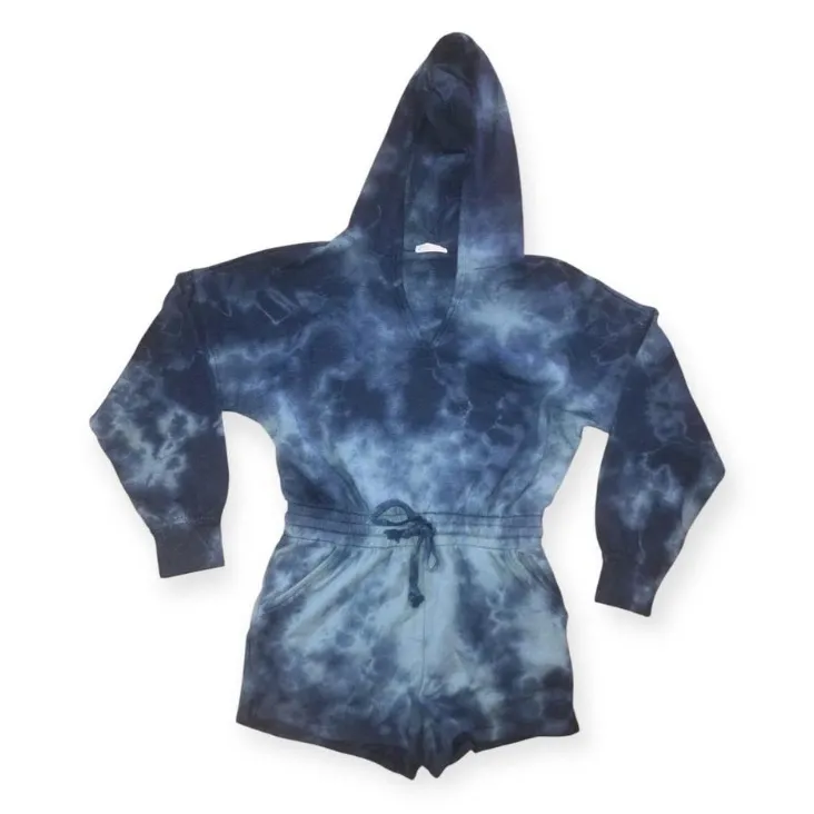 FP Movement Womens Blue Tie Dye Hoodie Romper - Image 2
