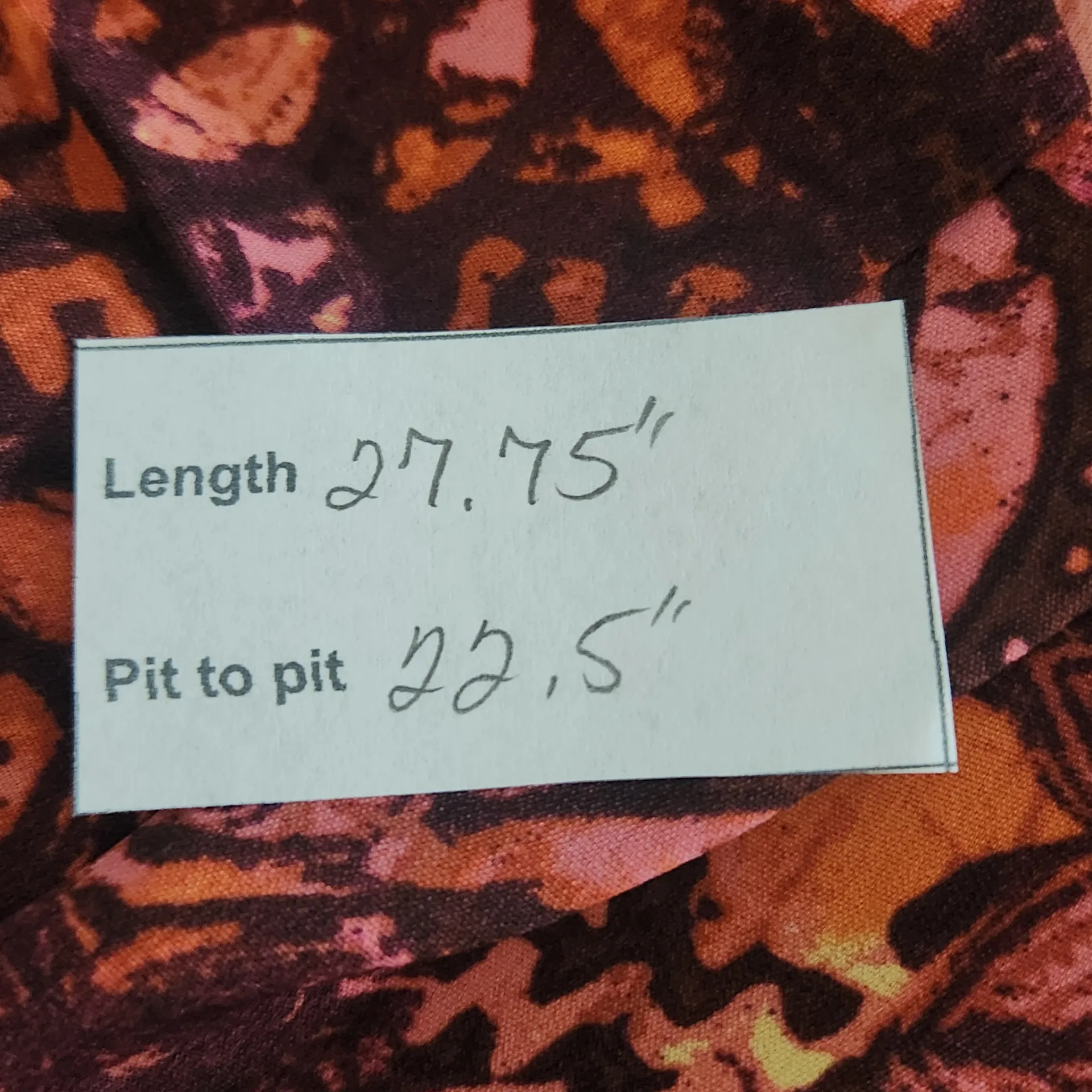 Maggie Barnes Pink and Purple Print Short Sleeve Top Size 0X 14/16 - Image 2