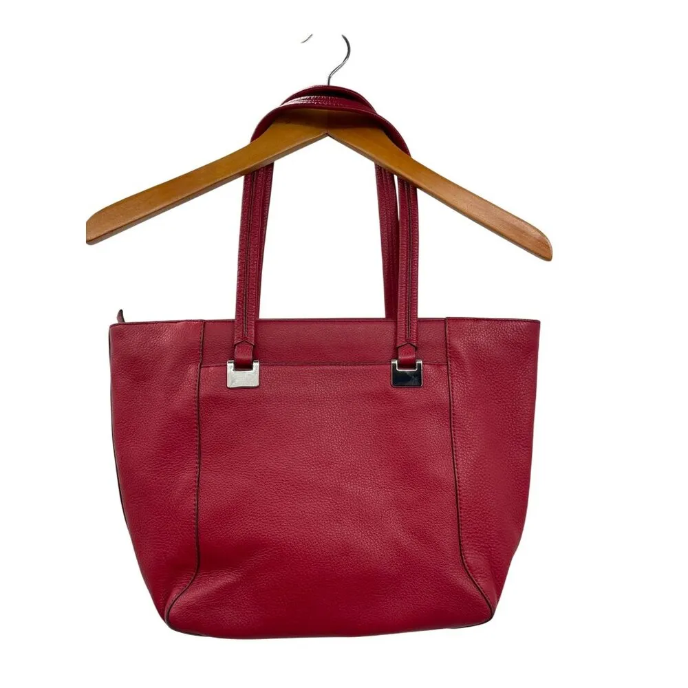 Vince Camuto RETA Tote Purse Used Rio Red Leather VC-RETA-STO Excellent Conditio - Image 4