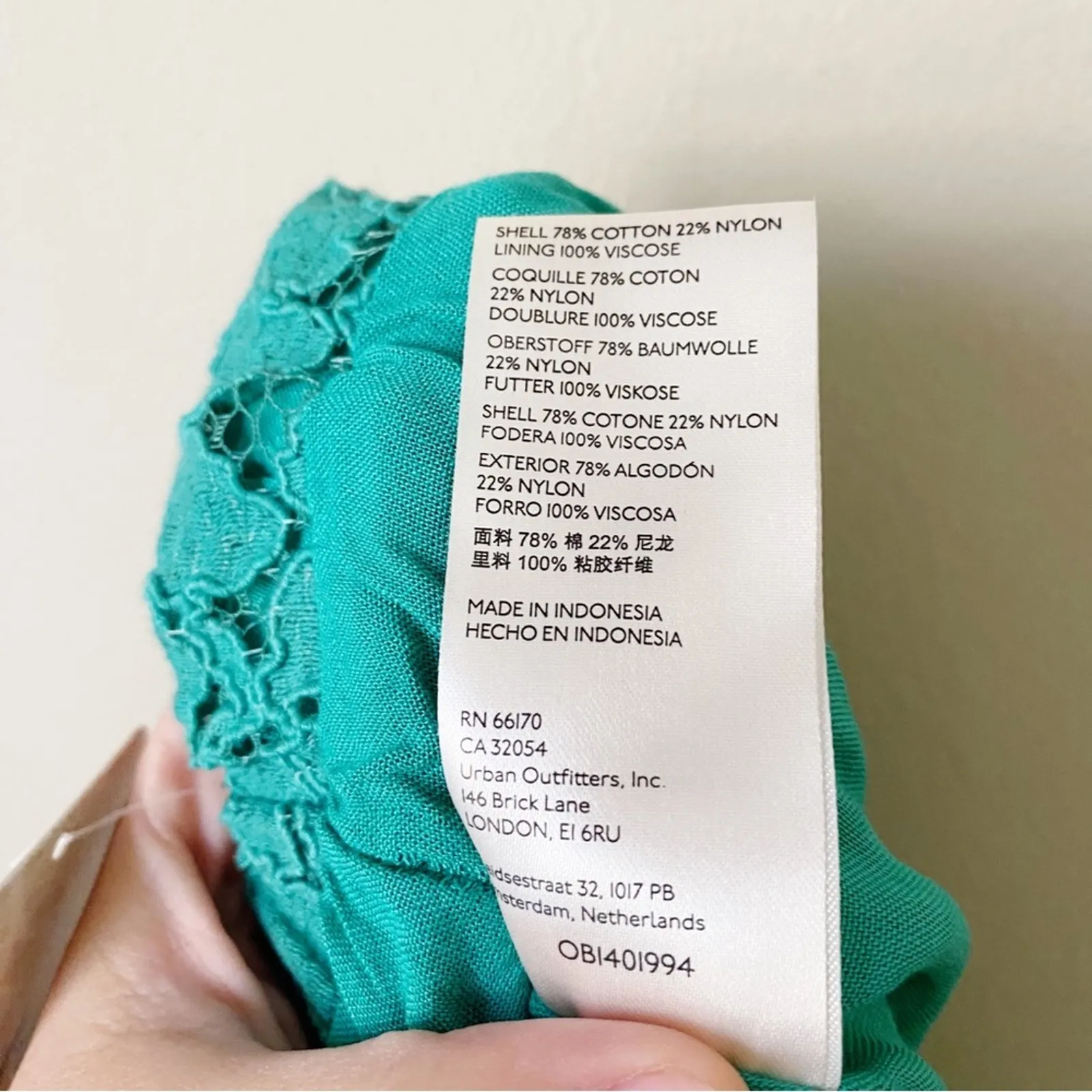 Free People Teal Lace Cropped Pants - Image 7