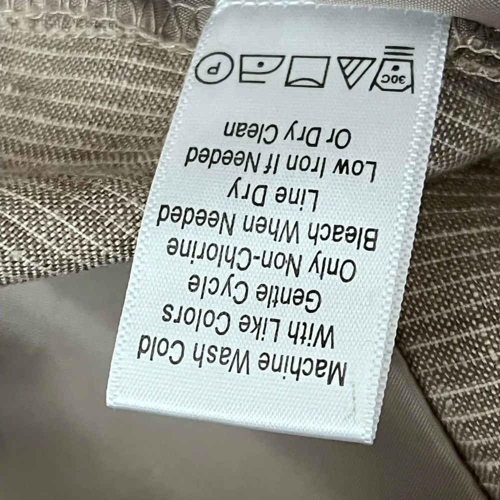 Coldwater Creek Linen Wide Leg Pants 18W Beige Relaxed Fit Coastal Boho - Image 6