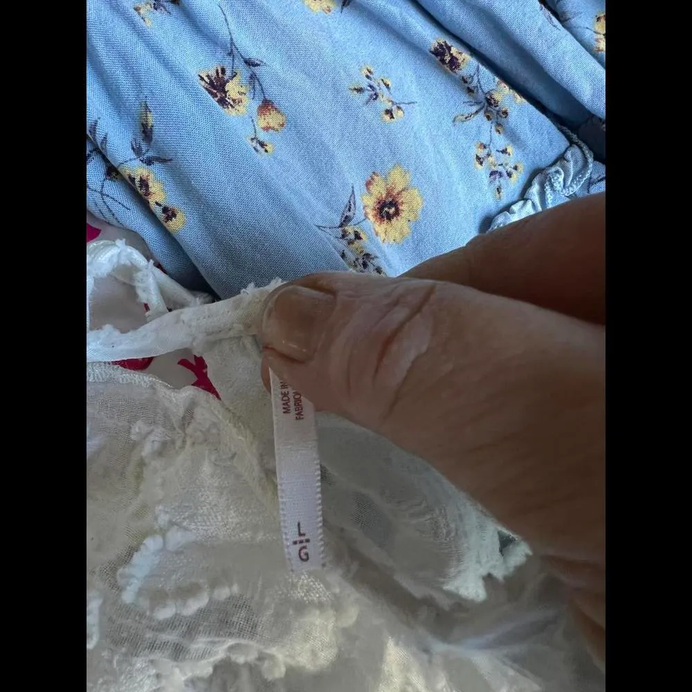 Free People Elegant White Puff Sleeve Blouse size Large - Image 9