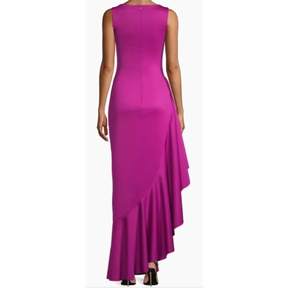 NWT Black Halo Eve Jewel Ruffle Gown Sz. 4 - Image 3