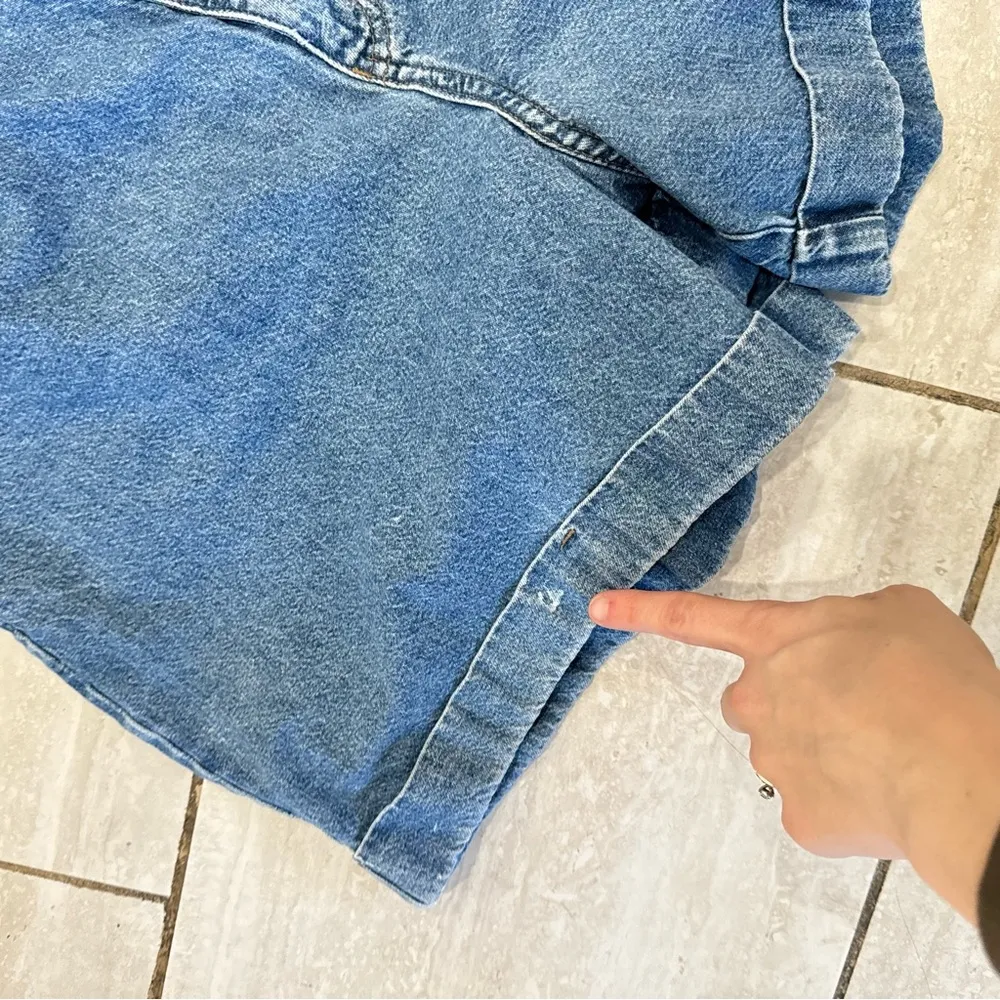 Vintage Cenza Size 14 Cotton Mom Dad Shorts High Rise 90s Light Medium Wash - Image 5