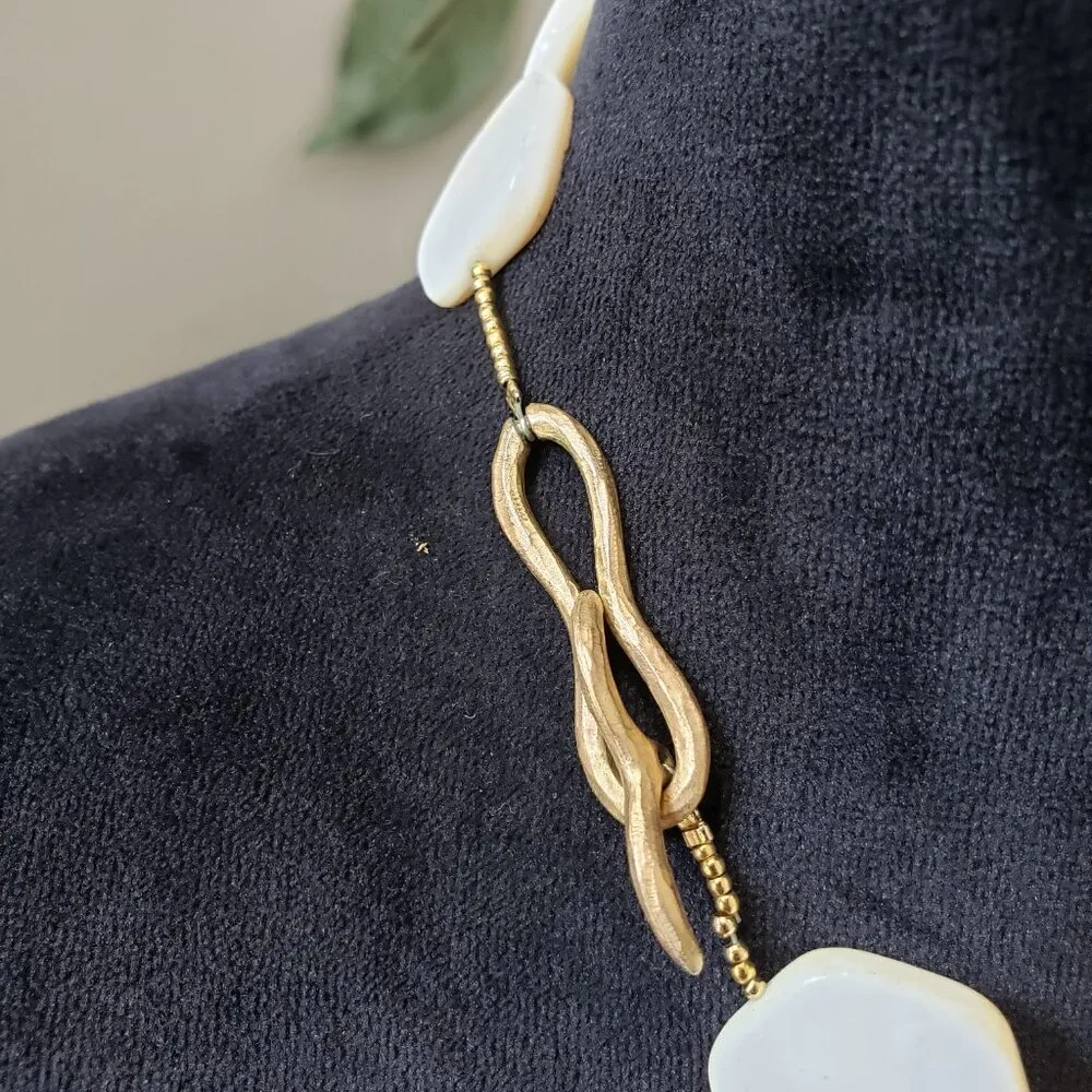 Womens Fashion White Faux Pearl Beaded Necklace Jewelry with Hook & Eye - Image 6