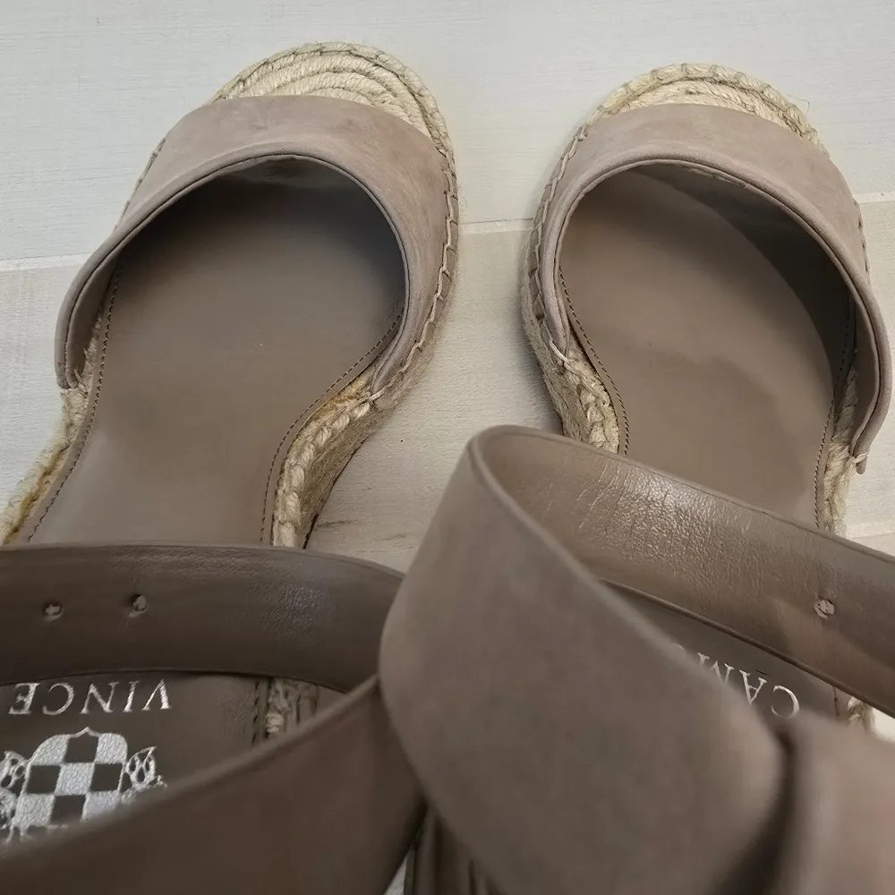 {9M} Vince Camuto Leera Espadrille Wedge Sandal Women's in Dusty Mink - Image 9
