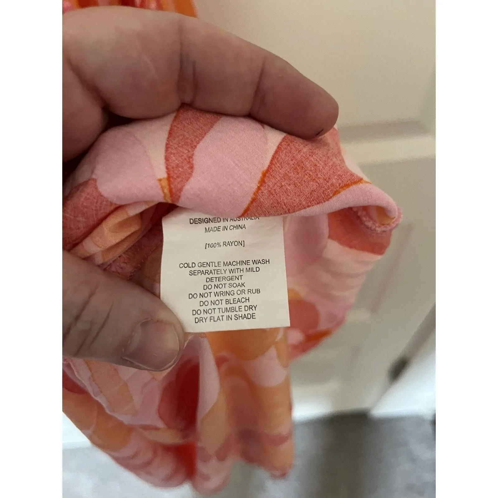 Anthropologie ABEL THE LABEL Floral Orange Pink Halter Maxi Dress Size M - Image 11