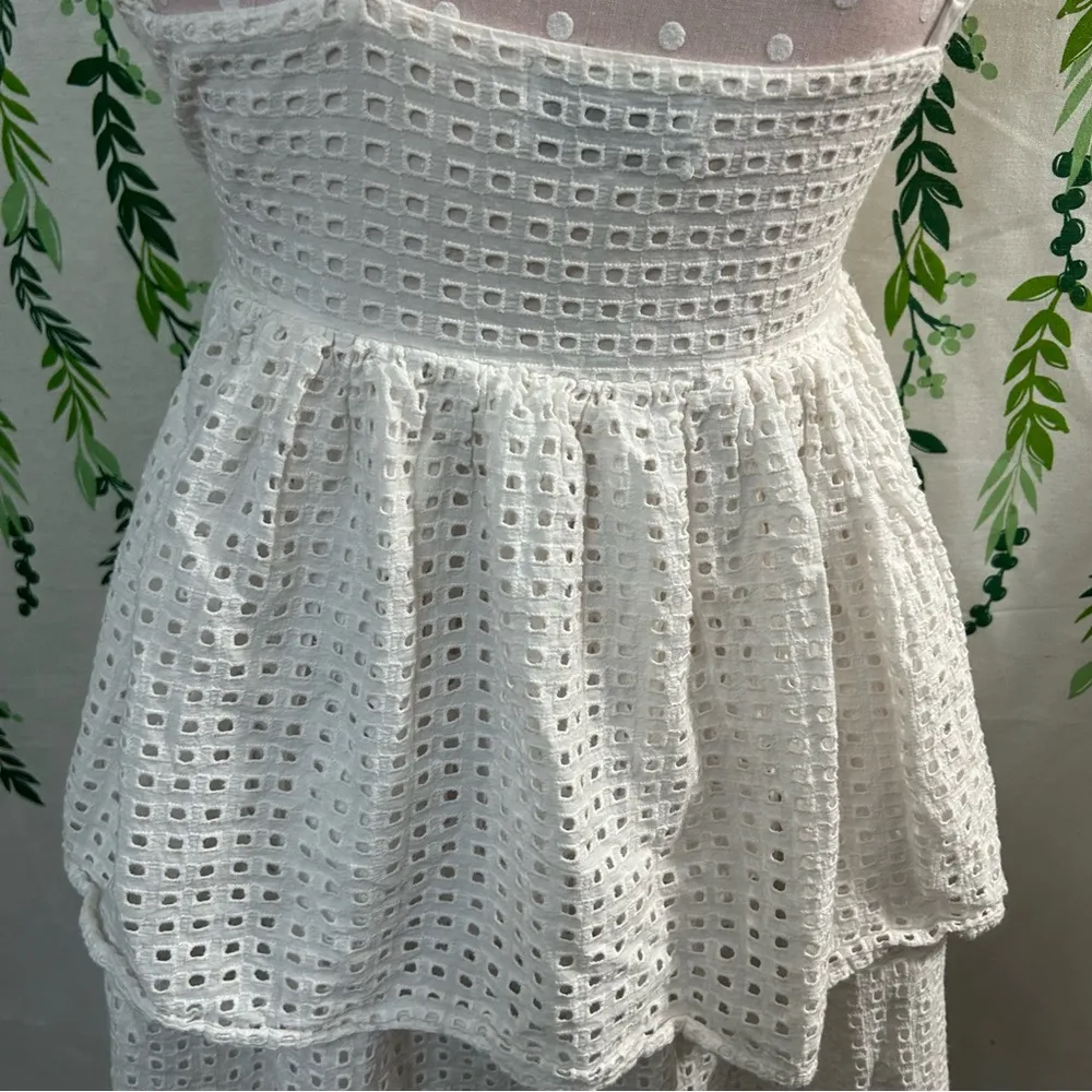 Urban Outfitters Ivory Lace Detail Dress B3 - Image 5